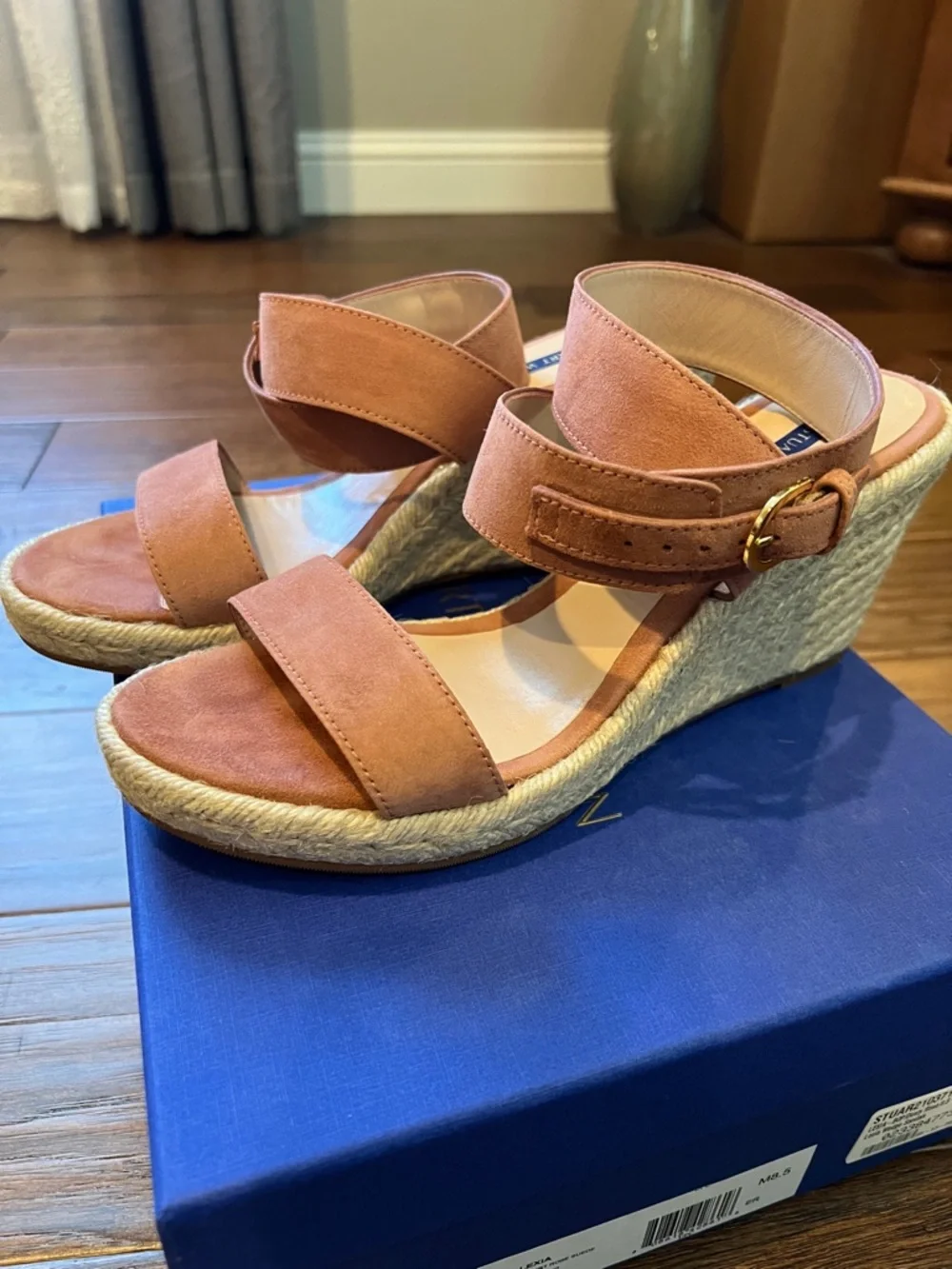 Stuart Weitzman Lexia Wedge Sandals - Picture 1 of 7